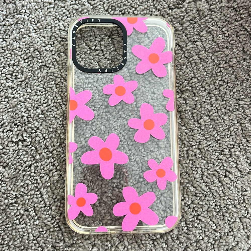 Casetify pink flower iPhone 13 Pro Max case